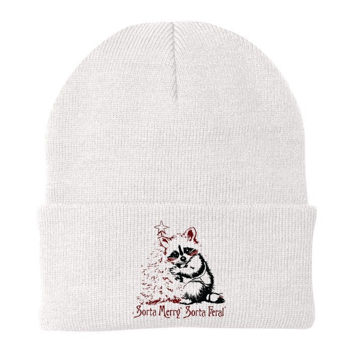 Sorta Santa Sorta Feral Christmas Feral Girl Knit Cap Winter Beanie