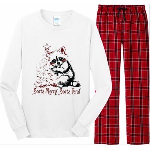 Sorta Santa Sorta Feral Christmas Feral Girl Long Sleeve Pajama Set