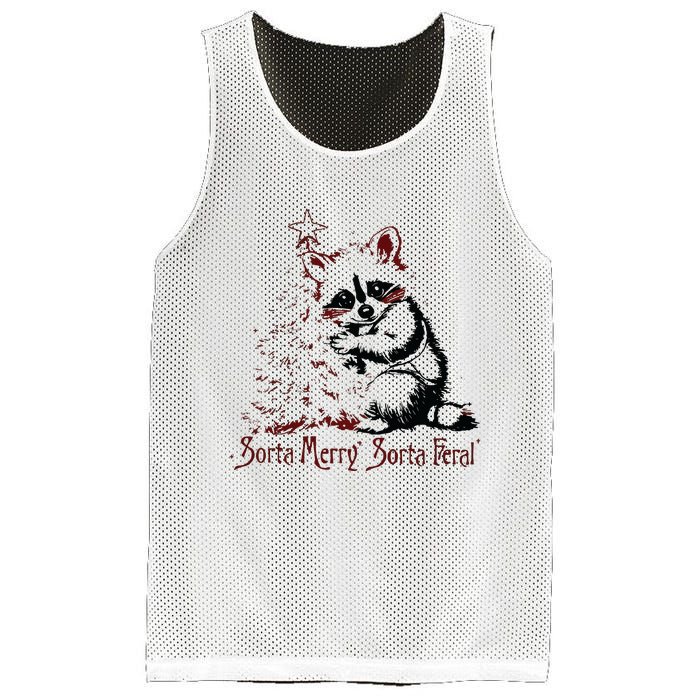 Sorta Santa Sorta Feral Christmas Feral Girl Mesh Reversible Basketball Jersey Tank