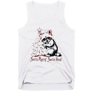 Sorta Santa Sorta Feral Christmas Feral Girl Tank Top