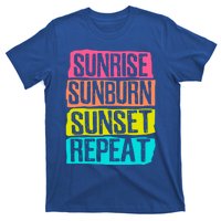 Sunrise Sunburn Sunset Repeat Summer Vacation Tourist Sun Gift T-Shirt