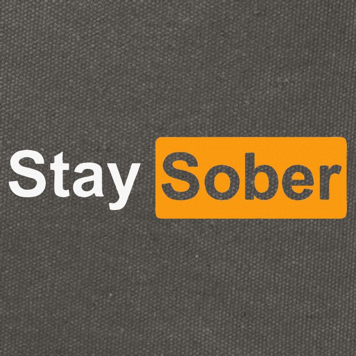 Stay Sober Cotton Canvas Backpack