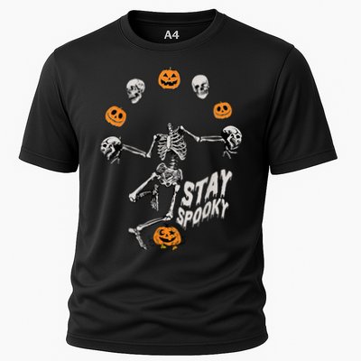 Stay Spooky Skeleton Shirt Trick Treat Halloween Skull Hand Performance Shirt