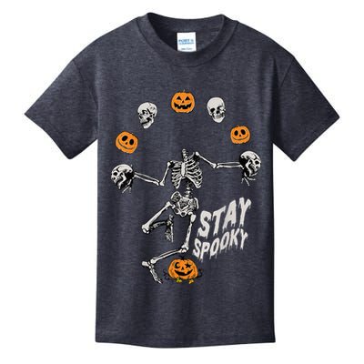 Stay Spooky Skeleton Shirt Trick Treat Halloween Skull Hand Kids T-Shirt
