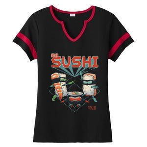 Sushi Squad Ladies Halftime Notch Neck Tee