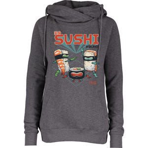 Sushi Squad Womens Funnel Neck Pullover Hood