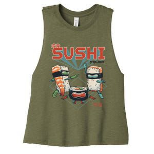 Sushi Squad Women's Racerback Cropped Tank