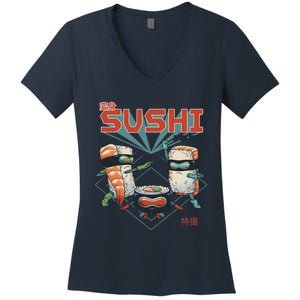 Sushi Squad Women's V-Neck T-Shirt