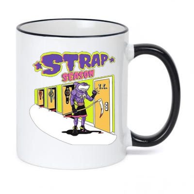 Strap Season Strap Season Funny Shark Boxing 11oz Black Color Changing Mug