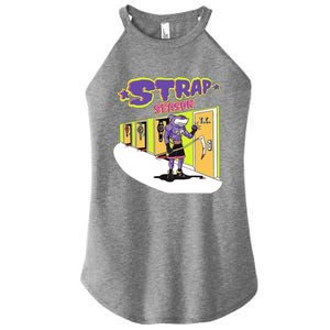 Strap Season Strap Season Funny Shark Boxing Women's Perfect Tri Rocker Tank