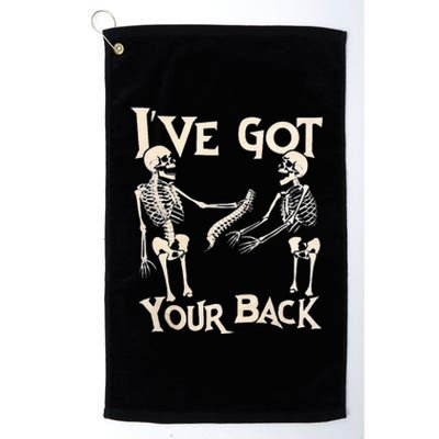 Spooky Skeleton Skull Halloween Costume Platinum Collection Golf Towel