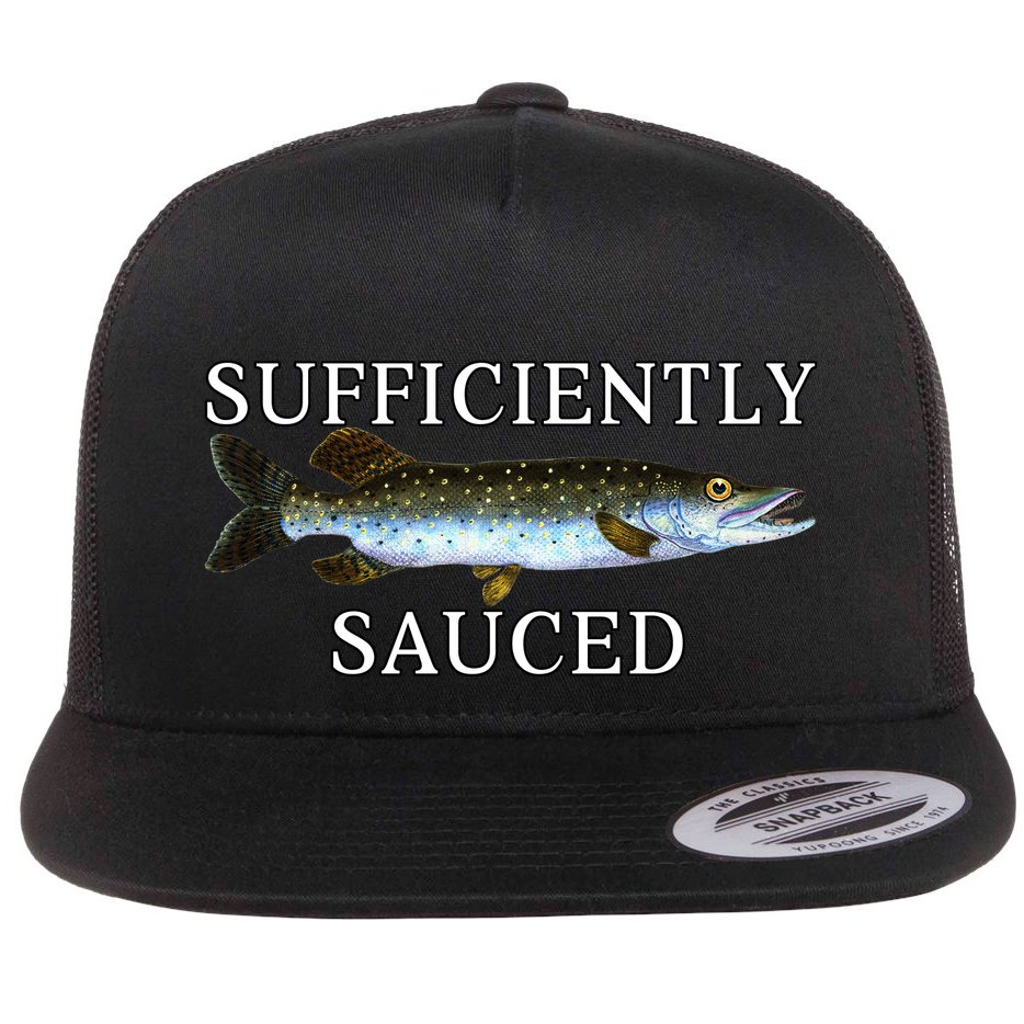 Sufficiently Sauced Flat Bill Trucker Hat