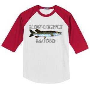 Sufficiently Sauced Kids Colorblock Raglan Jersey