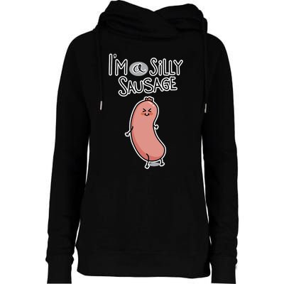 Silly Sausage Womens Funnel Neck Pullover Hood