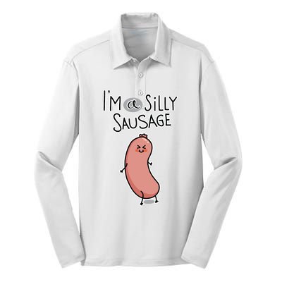 Silly Sausage Silk Touch Performance Long Sleeve Polo