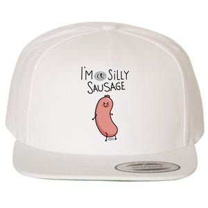 Silly Sausage Wool Snapback Cap