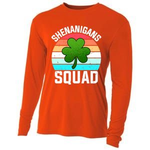 Shenanigans Squad Shamrocks Funny St Patricks Day Cooling Performance Long Sleeve Crew