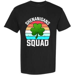 Shenanigans Squad Shamrocks Funny St Patricks Day Garment-Dyed Heavyweight T-Shirt