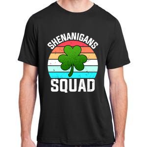 Shenanigans Squad Shamrocks Funny St Patricks Day Adult ChromaSoft Performance T-Shirt