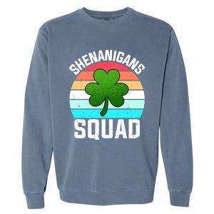 Shenanigans Squad Shamrocks Funny St Patricks Day Garment-Dyed Sweatshirt