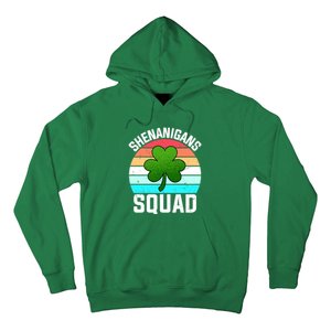 Shenanigans Squad Shamrocks Funny St Patricks Day Hoodie