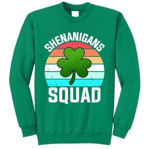 Shenanigans Squad Shamrocks Funny St Patricks Day Sweatshirt