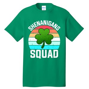 Shenanigans Squad Shamrocks Funny St Patricks Day Tall T-Shirt