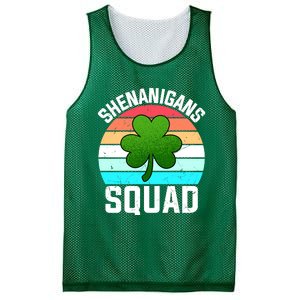 Shenanigans Squad Shamrocks Funny St Patricks Day Mesh Reversible Basketball Jersey Tank