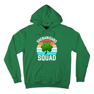 Shenanigans Squad Shamrocks Funny St Patricks Day Tall Hoodie