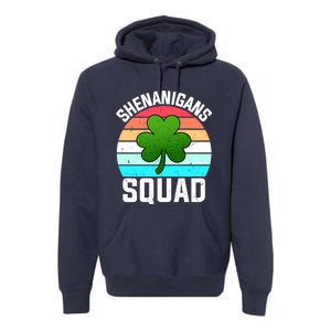 Shenanigans Squad Shamrocks Funny St Patricks Day Premium Hoodie