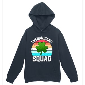 Shenanigans Squad Shamrocks Funny St Patricks Day Urban Pullover Hoodie