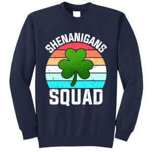 Shenanigans Squad Shamrocks Funny St Patricks Day Tall Sweatshirt