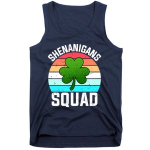 Shenanigans Squad Shamrocks Funny St Patricks Day Tank Top