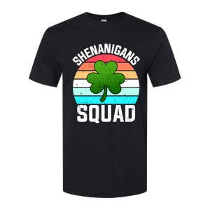 Shenanigans Squad Shamrocks Funny St Patricks Day Softstyle CVC T-Shirt