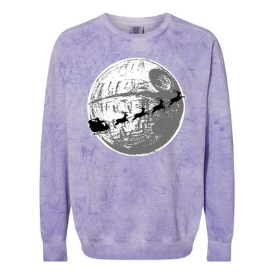 Santas Sleigh Space Star Planet Colorblast Crewneck Sweatshirt