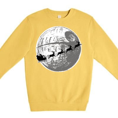 Santas Sleigh Space Star Planet Premium Crewneck Sweatshirt