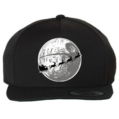 Santas Sleigh Space Star Planet Wool Snapback Cap