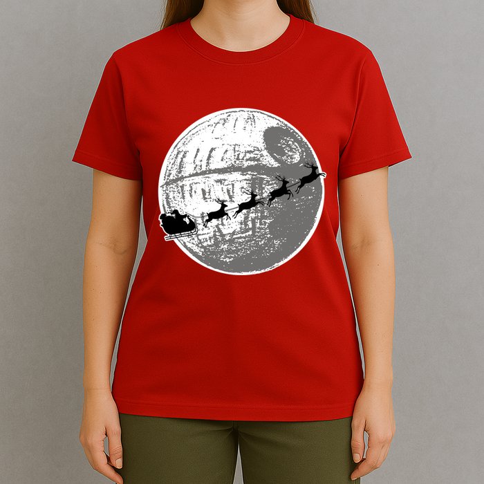 Santas Sleigh Space Star Planet T-Shirt