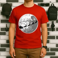 Santas Sleigh Space Star Planet T-Shirt