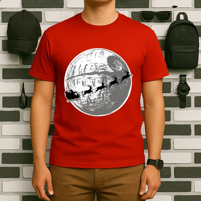 Santas Sleigh Space Star Planet T-Shirt