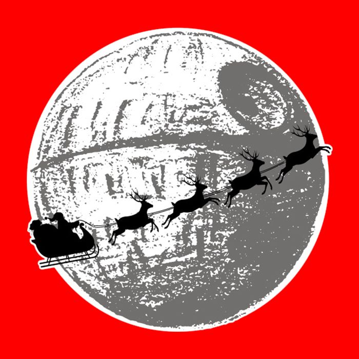 Santas Sleigh Space Star Planet T-Shirt