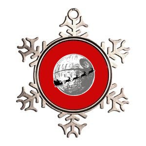 Santas Sleigh Space Star Planet Metallic Star Ornament