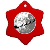 Santas Sleigh Space Star Planet Ceramic Star Ornament