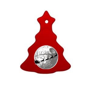 Santas Sleigh Space Star Planet Ceramic Tree Ornament