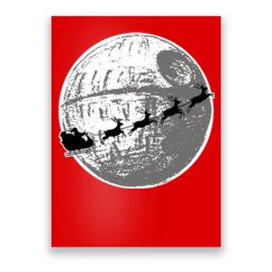 Santas Sleigh Space Star Planet Poster