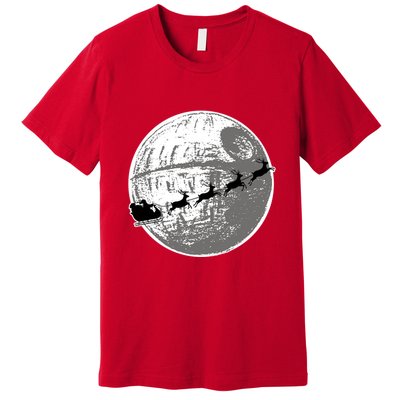 Santas Sleigh Space Star Planet Premium T-Shirt