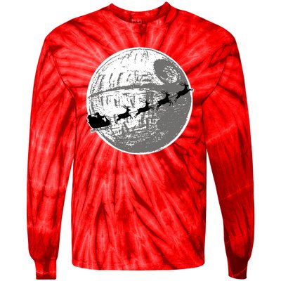 Santas Sleigh Space Star Planet Tie-Dye Long Sleeve Shirt