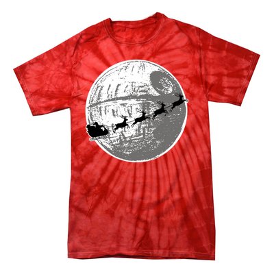 Santas Sleigh Space Star Planet Tie-Dye T-Shirt