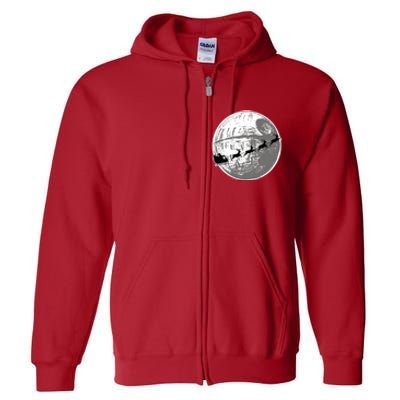 Santas Sleigh Space Star Planet Full Zip Hoodie