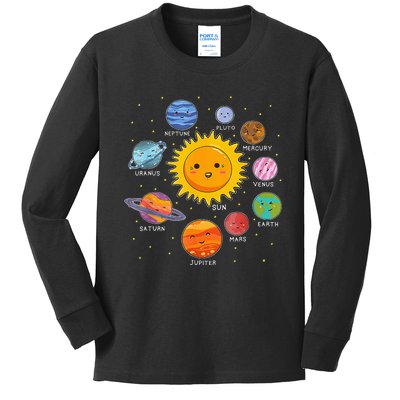 Solar System Space Planets For Stem Kids Long Sleeve Shirt